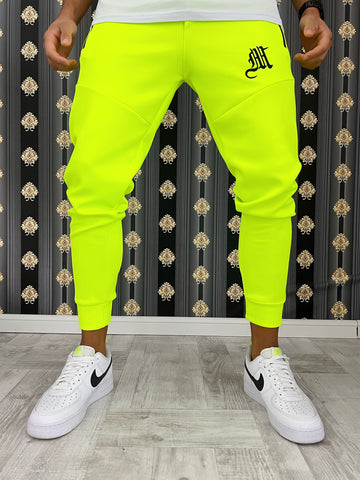 Pantaloni de trening neon, silon,conici, 12375