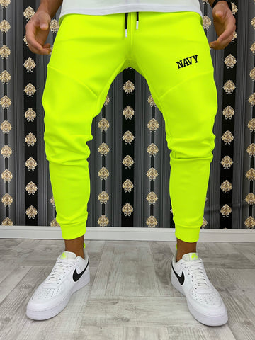 Pantaloni de trening neon, silon,conici, 12376