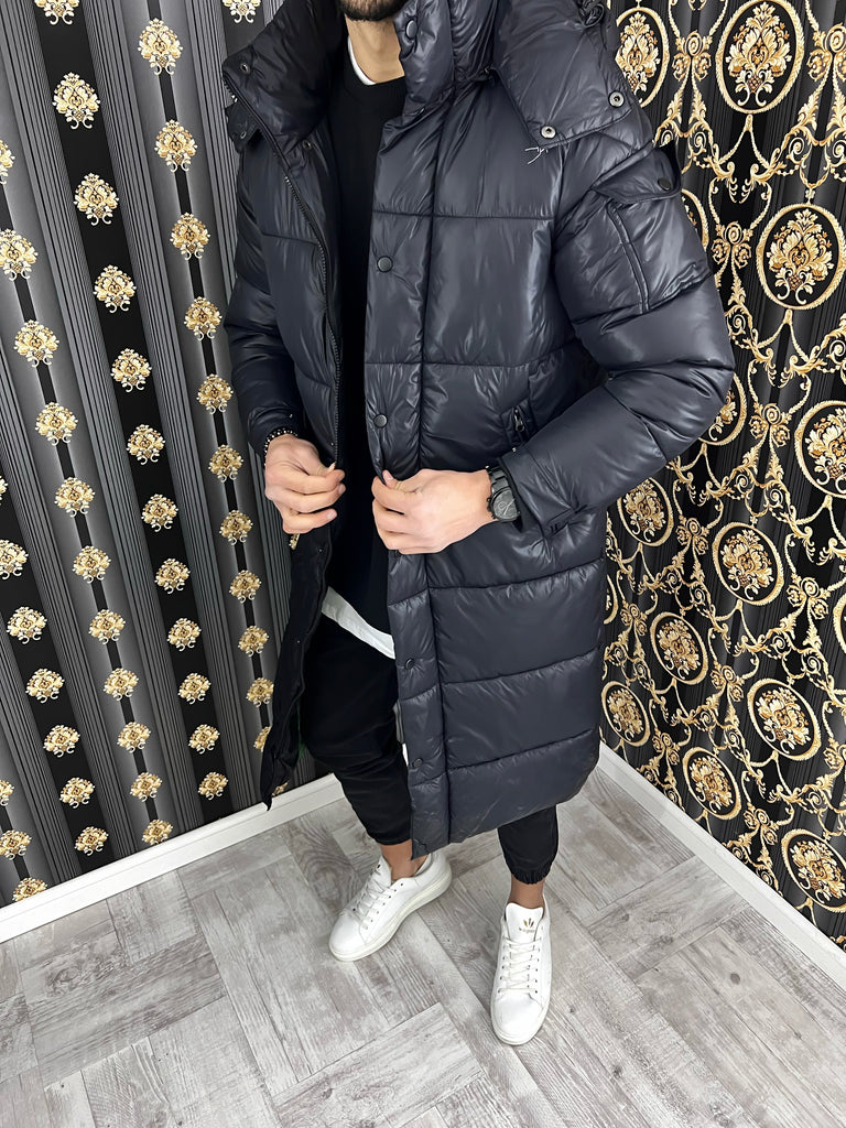 Geaca barbati groasa neagra de iarna 5132 – Casual Store