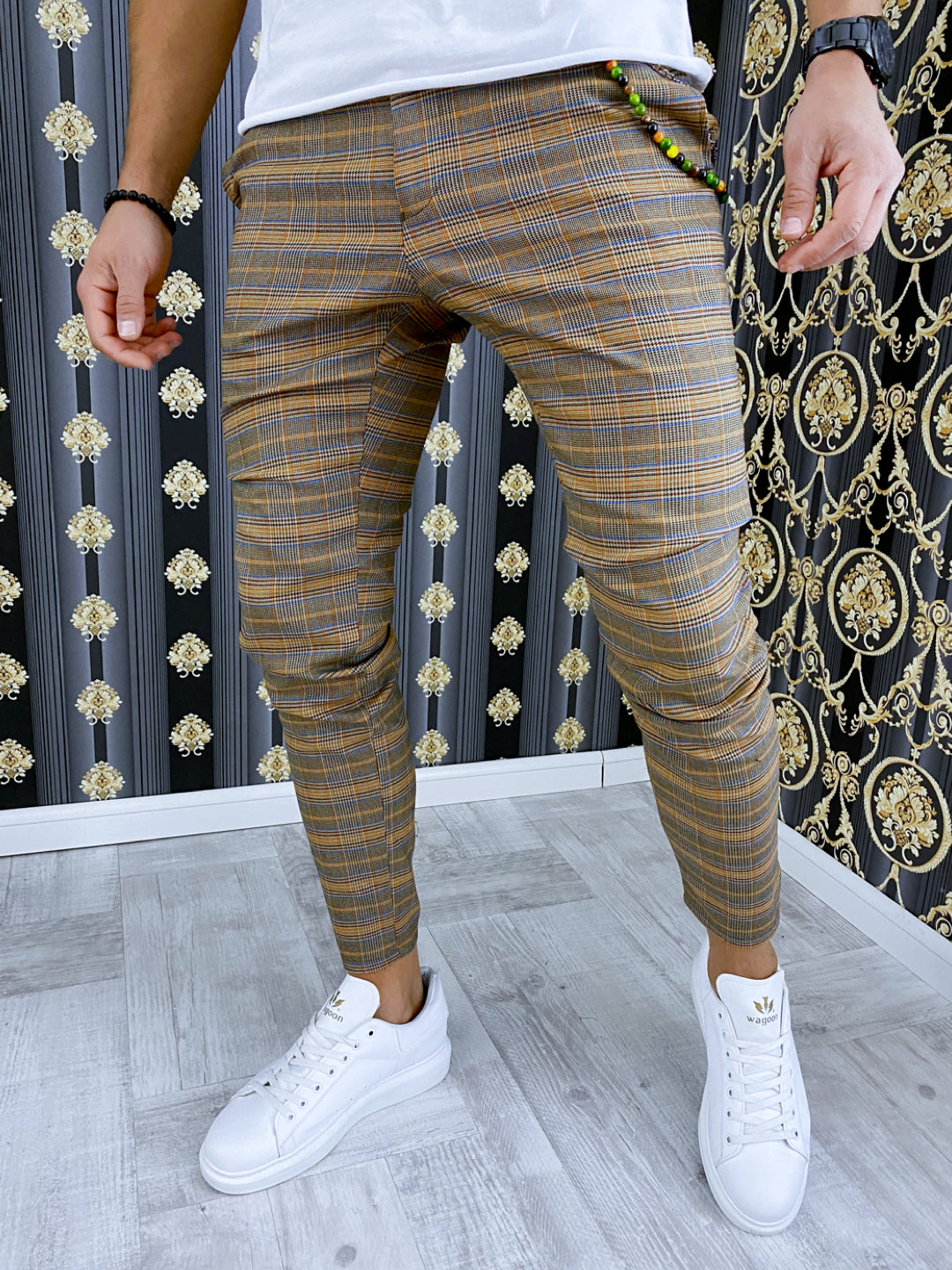 Pantaloni barbati smart casual in carouri B1740 9-4
