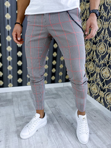Pantaloni barbati smart casual in carouri B1910 5-5