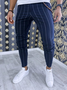 Pantaloni barbati smart casual bleumarin B5777 15-2